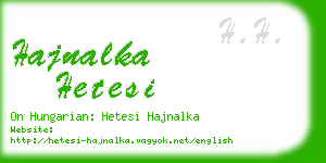 hajnalka hetesi business card